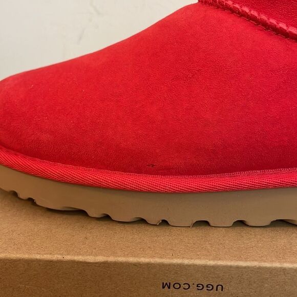 UGG Classic Ultra Mini Booties Red US Women Size 6/UK 4/EU 37(Box without lid) - Picture 15 of 15